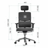 Офисное компьютерное кресло SCHAIRS Menches MEN-101L, Цвет: серый