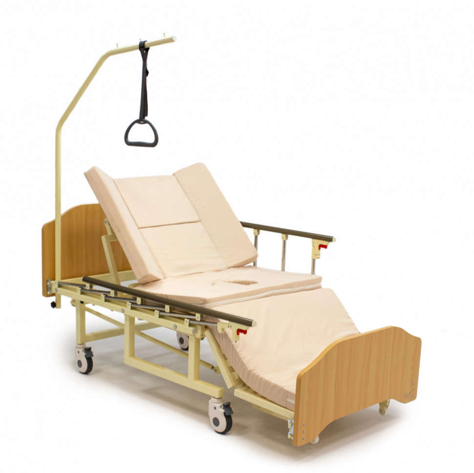 Кровать механич. МЕТ REMEKS (16742) с переворотом, туалет слева, с матрасом (Цвет бук) Кровать механич. МЕТ REMEKS (16742) с переворотом, туалет слева, с матрасом (Цвет бук)